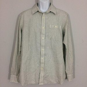 Banana Republic Mens Checked Button Up Dress Shirt